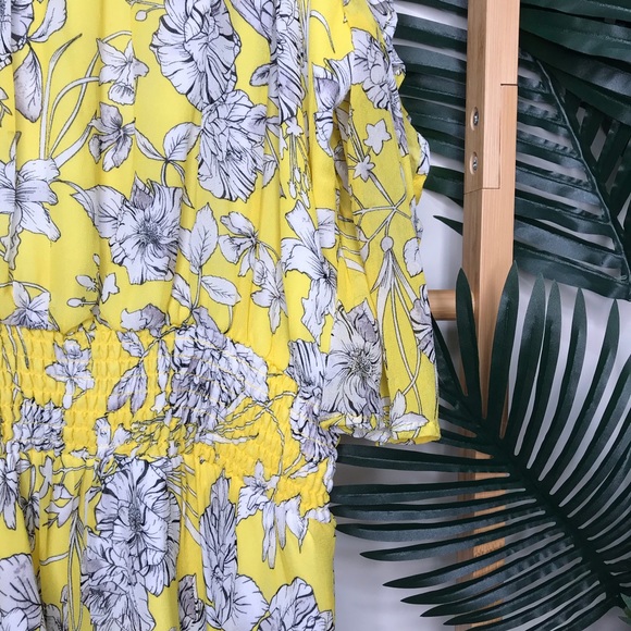 SOLD Seed Heritage Yellow Floral Tie Dress 8 - Picture 14 of 16